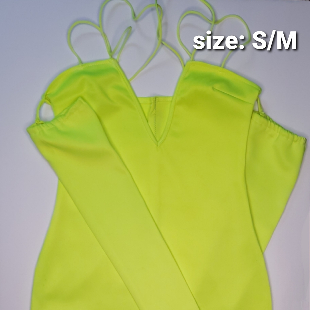 Custom Designed Neon Green Dress
